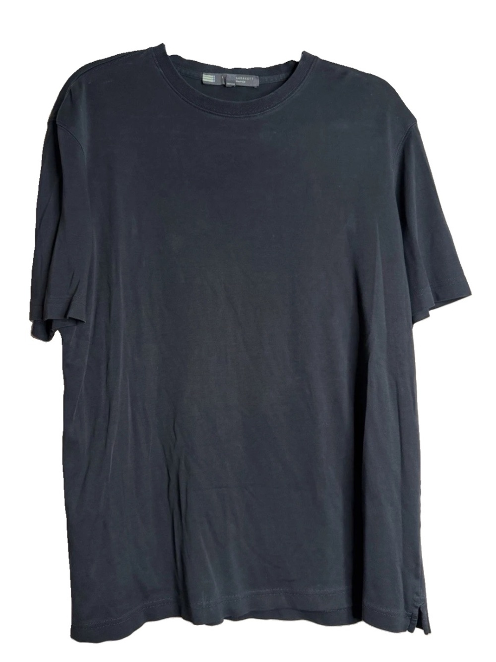 Robert Barakett Mens Sz L Tee Shirt Crew Quiet Luxury 100% Pima Cotton Black L12